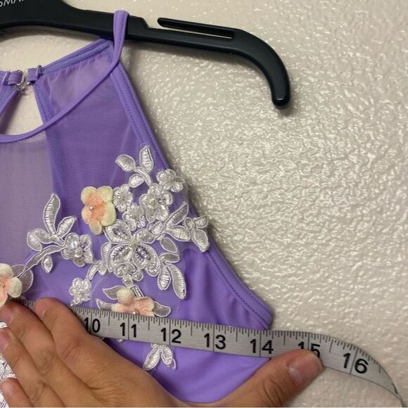 WEISSMAN Dance costume lavender purple dress Cant Help Falling In Love 12579 SA - Picture 6 of 11